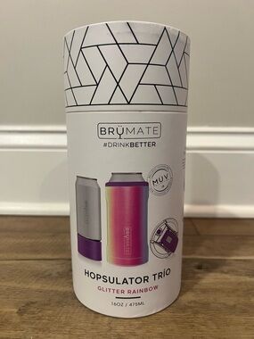 BrüMate Hopsulator Trio Can Cooler - Glitter Rainbow